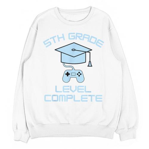 5th Grade Level Complete Fifth Grade Gamer Graduation Day Unisex Sweatshirt - Best Gift Smart