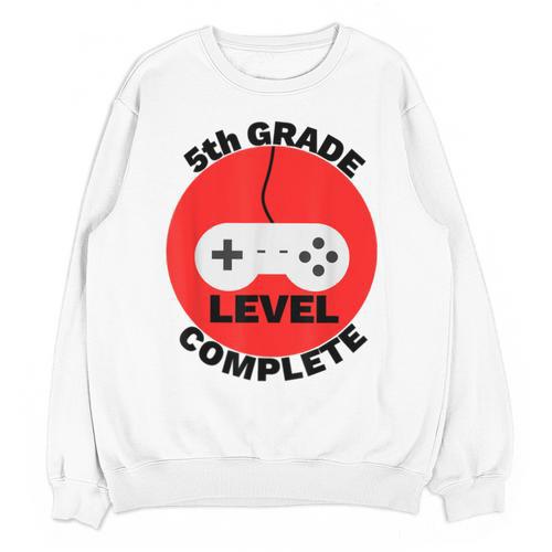 5th Grade Level Complete Gamer Graduation Unisex Sweatshirt - Best Gift Smart