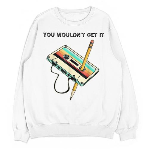 70s 80s 90s Retro Party Costume Nostalgia Cassette Unisex Sweatshirt - Figerry