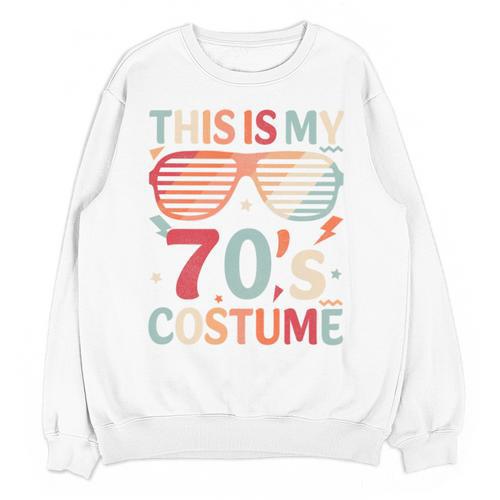 This Is My 70s Costume Vintage Style Nostalgia 1970s Retro Premium Tri-Blend Unisex Sweatshirt - Figerry