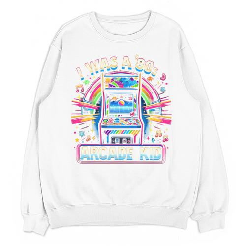 80s Arcade Kid Vintage Gamer Nostalgia Unisex Sweatshirt - Figerry
