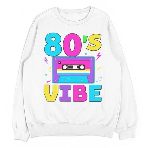 80's Vibe Retro Style Cassette Tape Nostalgia 1980s Party Unisex Sweatshirt - Figerry