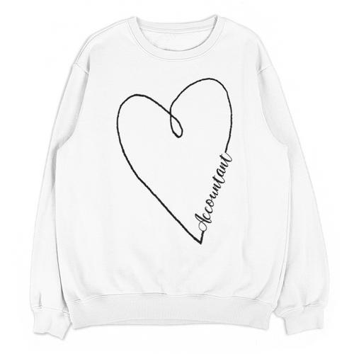 Accountant Heart Shirt Graduation Unisex Sweatshirt - Best Gift Smart