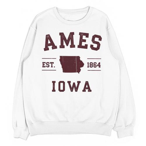 Ames Iowa Est 1864 Nostalgia Premium Tri-Blend Unisex Sweatshirt - Figerry