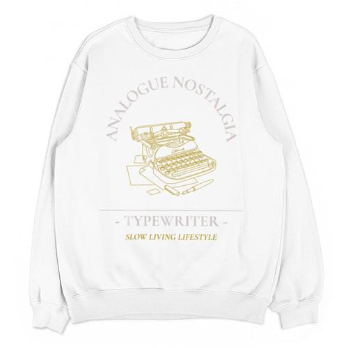 Analogue Nostalgia Typewriter Graphic Premium Tri-Blend Unisex Sweatshirt - Figerry