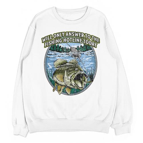 Answer To Fishing Hotline Introvert Humor Antisocial Raglan Baseball Tee Unisex Sweatshirt - Raresse