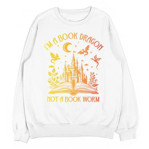 Book Dragon Not Book Worm Premium Unisex Sweatshirt - Bookorys