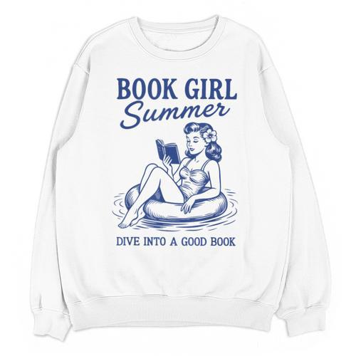 Book Girl Summer Unisex Sweatshirt - Bookorys AU