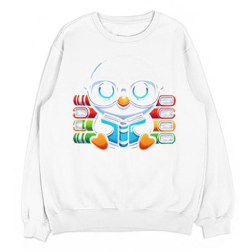Book Lover Reading Penguin Unisex Sweatshirt - Bookorys UK