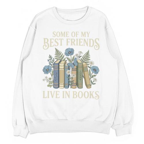 Book Lover Vintage Botanical Friends Premium Tri-Blend Unisex Sweatshirt - Bookorys CA