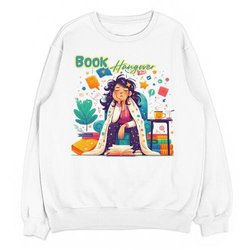 Book Lover Woman Woman Book Hangover Premium Tri-Blend Unisex Sweatshirt - Bookorys UK