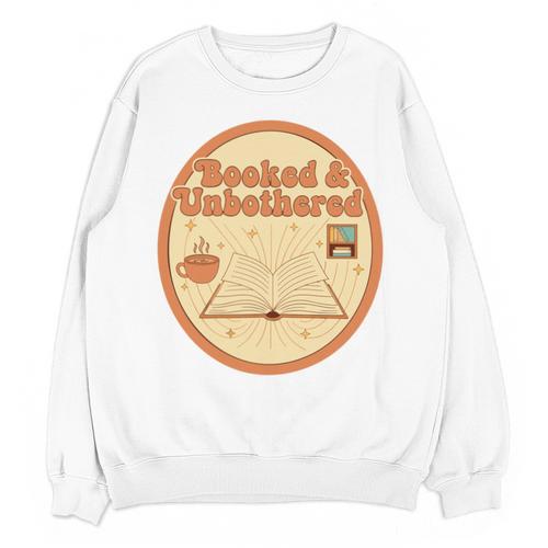 Booked & Unbothered Book Lover Tee Unisex Sweatshirt - Bookorys DE