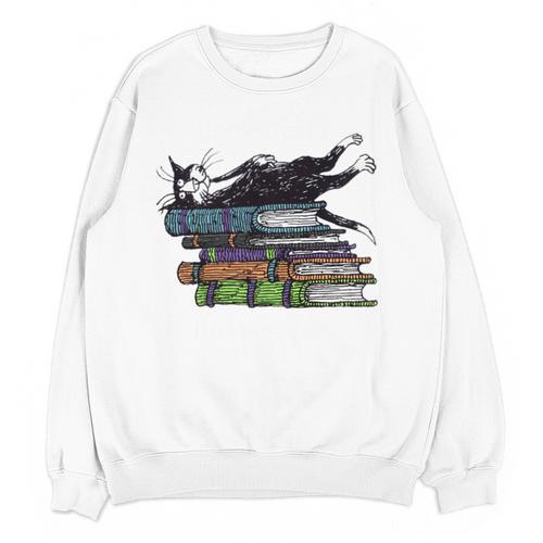 Books Cats Life Is Sweet Cats Books Lover Men Women Unisex Sweatshirt - Bookorys