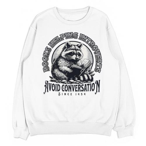 Books Helping Introvert Avoid Conversation Since 1454 Unisex Sweatshirt - Bookorys UK