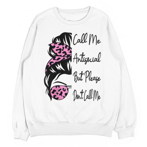 Call Me Antisocial But Please Don't Call Me Introvert Raglan Baseball Tee Unisex Sweatshirt - Raresse
