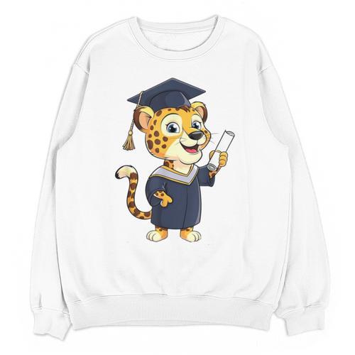 Cheetah Graduation Cute Kindergarten Elementary High School Unisex Sweatshirt - Best Gift Smart