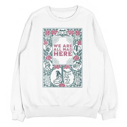 Cheshire Cat Alice In Wonderland Vintage Book Unisex Sweatshirt - Bookorys CA