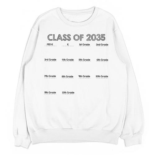 Class Of 2035 Handprint Graduation Unisex Sweatshirt - Best Gift Smart
