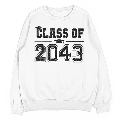 Class Of 2043 Grow With Me Graduation First Day Of School Unisex Sweatshirt - Best Gift Smart