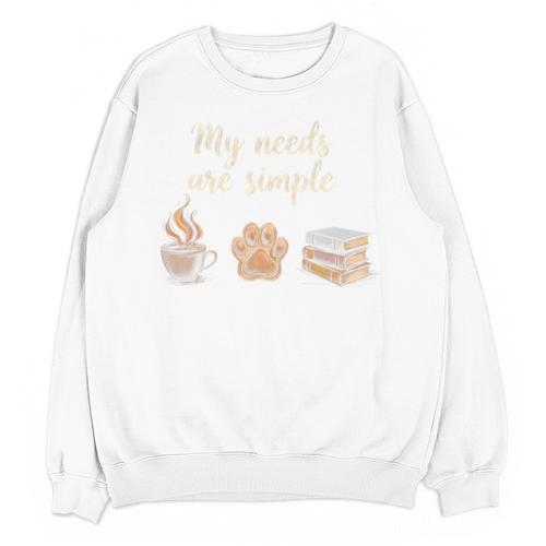 Coffee Paw Print Book Lover Reading Simple Life Bookworm Premium Tri-Blend Unisex Sweatshirt - Bookorys