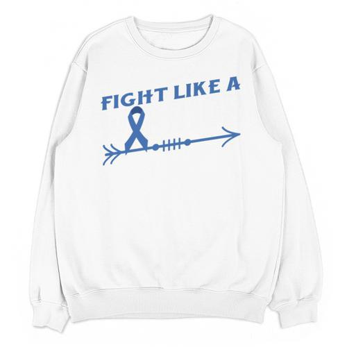 Colon Cancer Awareness Month Memory Loss Blue Ribbon Unisex Sweatshirt - Easessy