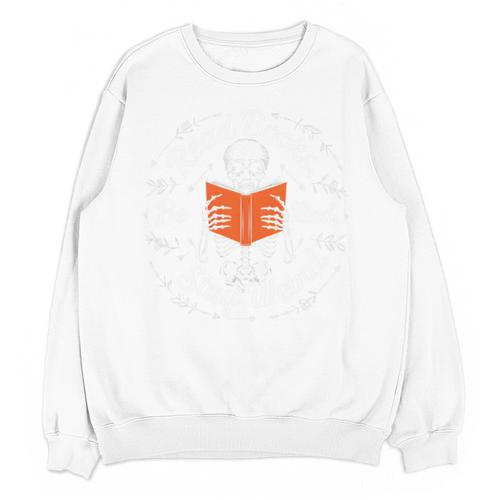 Cool Read Books Be Kind Stay Weird Skeleton Reading Unisex Sweatshirt - Bookorys AU