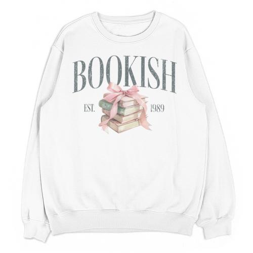 Coquette Bow Book Lover Bookish Coquette Aesthetic Reading Unisex Sweatshirt - Bookorys UK