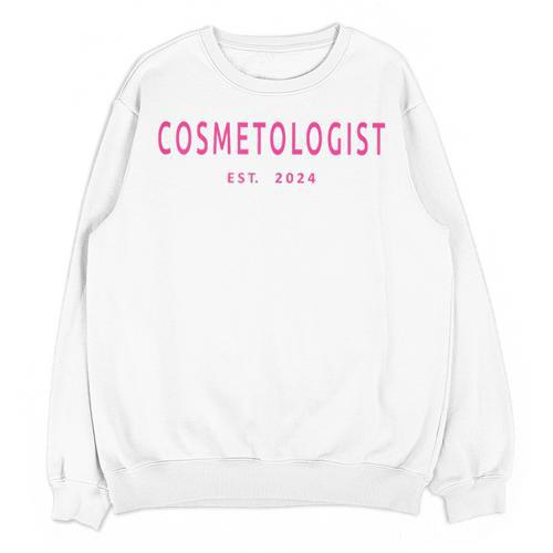 Cosmetologist Est 2024 Graduation Beauty School Cosmetology Unisex Sweatshirt - Best Gift Smart