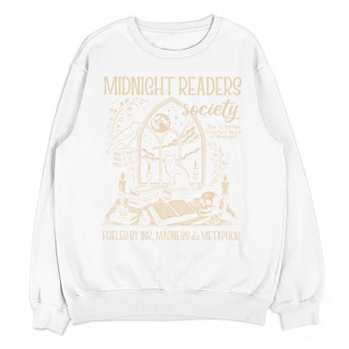 Dark Romance Book Lover Midnight Reading Readers Society Unisex Sweatshirt - Bookorys AU