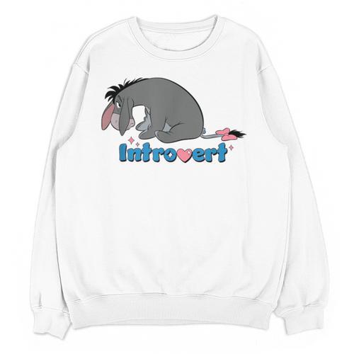Disney Winnie The Pooh Introvert Eeyore Logo Unisex Sweatshirt - Raresse