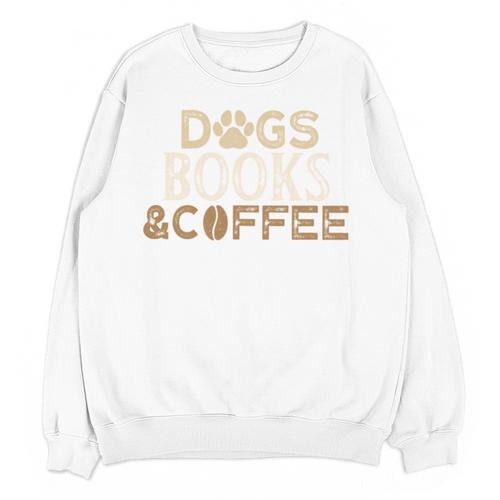 Dogs Books & Coffee Unisex Sweatshirt - Bookorys AU