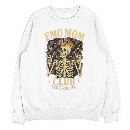 Emo Mom Club Still Rockin Skeleton Nostalgia Women Mother Unisex Sweatshirt - Figerry