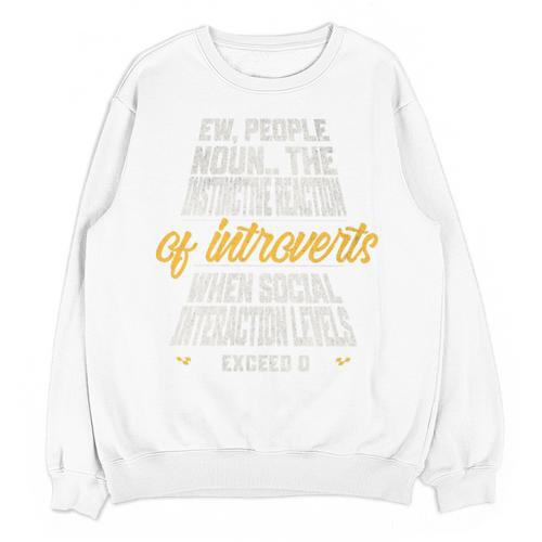 Ew People Definition Introvert Quote Anti Social Vibes Premium Tri-Blend Unisex Sweatshirt - Raresse