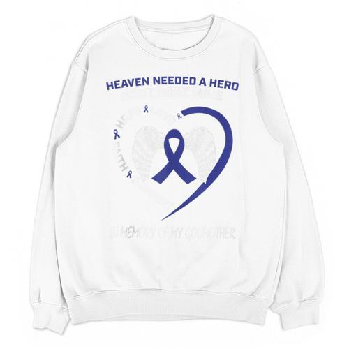Faith Blue In Memory Of My Godmother Colon Cancer Awareness Unisex Sweatshirt - Easessy