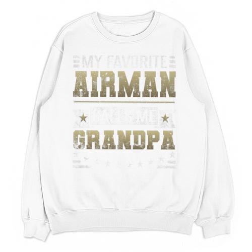 My Favorite Airman Calls Me Grandpa Airman Graduation Premium Unisex Sweatshirt - Best Gift Smart