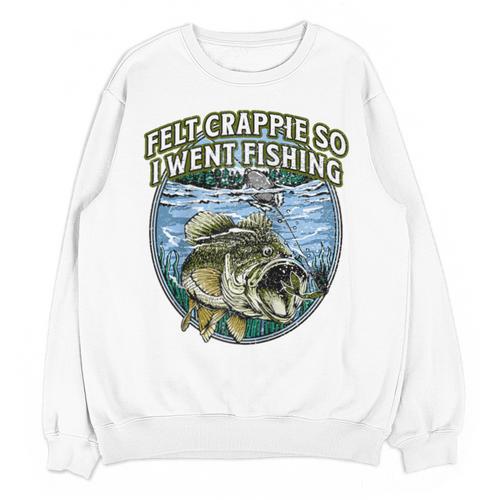 Felt Crappie So I Went Fishing Introvert Lakes Antisocial Raglan Baseball Tee Unisex Sweatshirt - Raresse