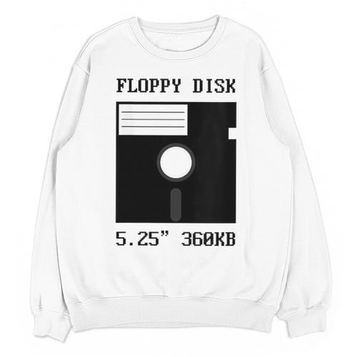 Floppy Disk Computer Nostalgia Fun PC Enthusiast History Unisex Sweatshirt - Figerry