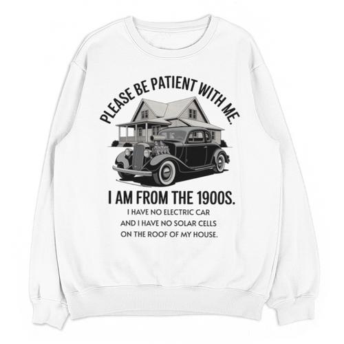 Forgive Me I'm From The 1900s No E-Car No SolarCells Premium Tri-Blend Unisex Sweatshirt - Figerry
