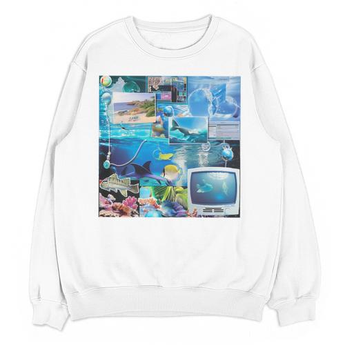Frutiger Aero Retro Vibes Premium Tri-Blend Unisex Sweatshirt - Figerry
