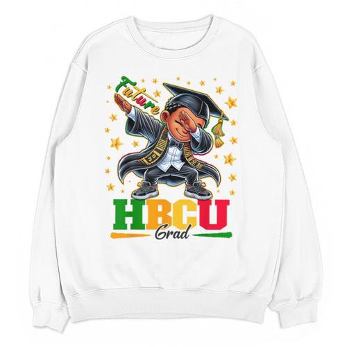Future HBCU Grad Dabbing Kid Graduation For Boys Kids Unisex Sweatshirt - Best Gift Smart