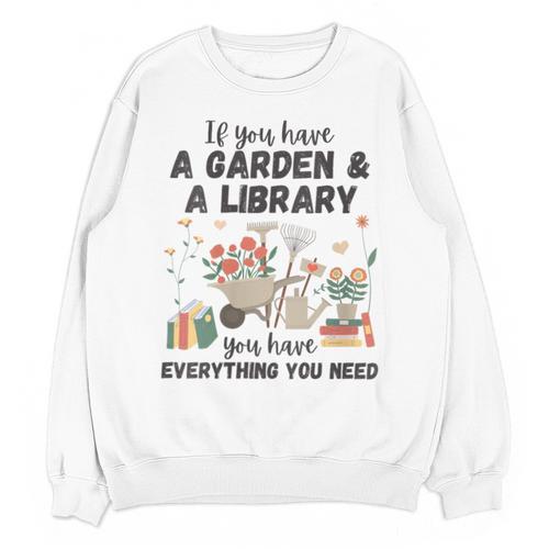 Gardening & Library Lover Books Reading Plants Cute Unisex Sweatshirt - Bookorys AU