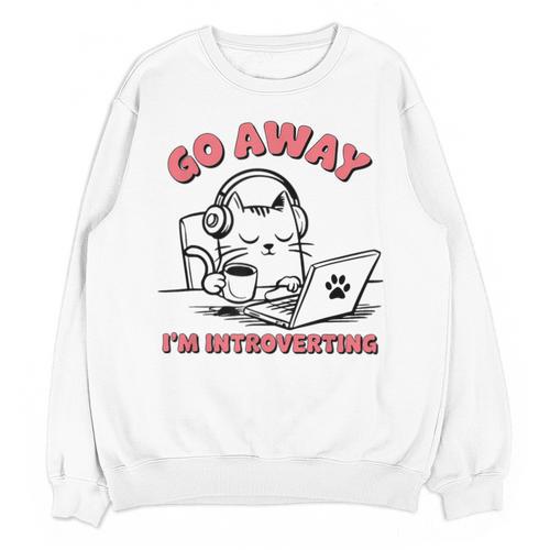 Go Away I´m Introverting Stay Home Socially Awkward Unisex Sweatshirt - Raresse