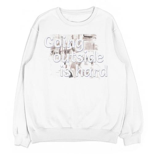 Going Outside Is Hard Saying For Introvert And Homebody Premium Tri-Blend Unisex Sweatshirt - Raresse