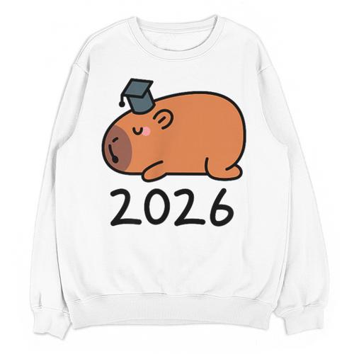 Grad Class Of 2026 Capybara Graduation Graduated Kids Unisex Sweatshirt - Best Gift Smart