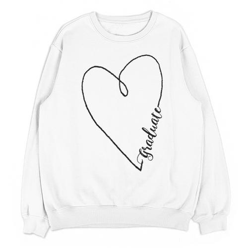 Graduate Heart Shirt Graduation Unisex Sweatshirt - Best Gift Smart