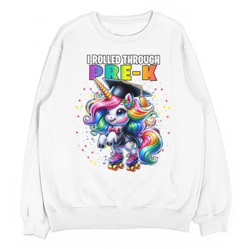 Graduation Pre-K Unicorn Roller Skate Girls Preschool Grad Unisex Sweatshirt - Best Gift Smart