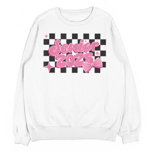 Groovy Senior Class Of 2026 Coquette Pink Bow Graduation Unisex Sweatshirt - Best Gift Smart
