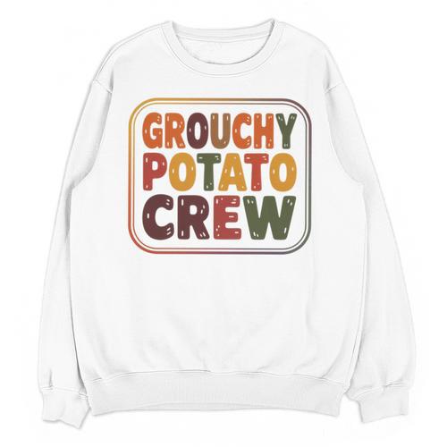 Grouchy Potato Crew Introvert Sarcasm Premium Tri-Blend Unisex Sweatshirt - Raresse