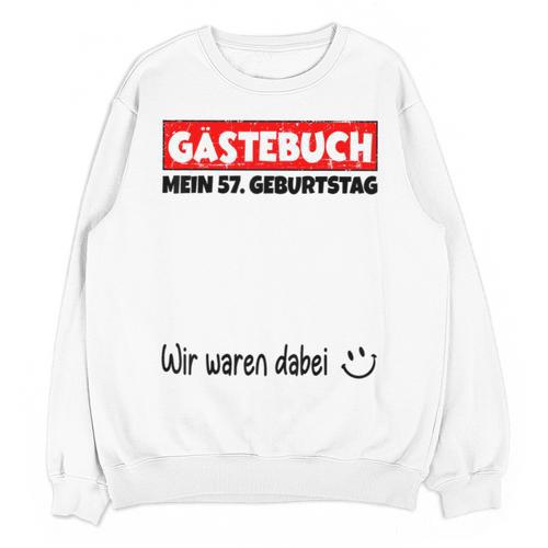 Guest Book Wir Waren Dabei Mein 57 Geburtstag German Unisex Sweatshirt - Bookorys