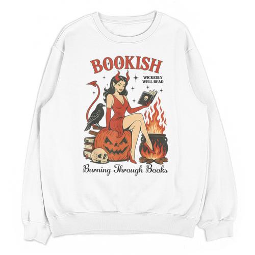 Halloween Bookish Witchy Book Club Hot Girls Read Unisex Sweatshirt - Bookorys